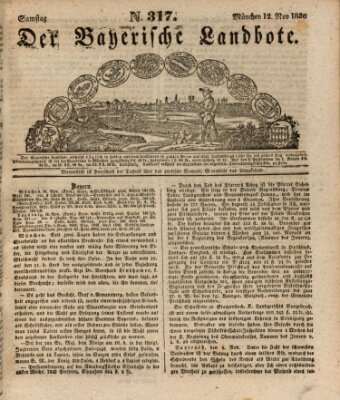 Der Bayerische Landbote Samstag 12. November 1836