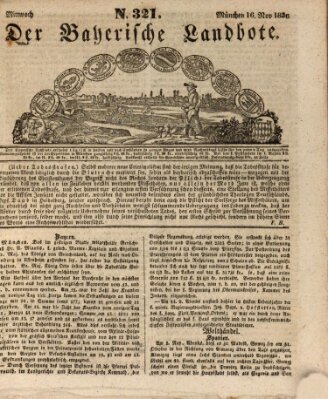 Der Bayerische Landbote Mittwoch 16. November 1836