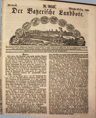 Der Bayerische Landbote Mittwoch 28. Dezember 1836