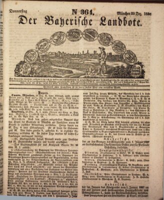 Der Bayerische Landbote Donnerstag 29. Dezember 1836