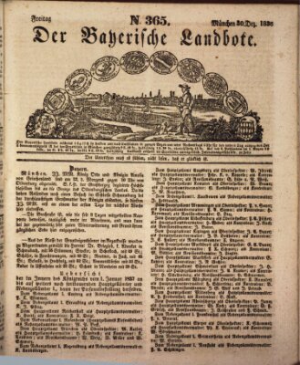 Der Bayerische Landbote Freitag 30. Dezember 1836