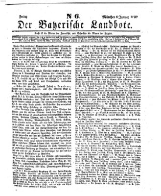 Der Bayerische Landbote Freitag 6. Januar 1837