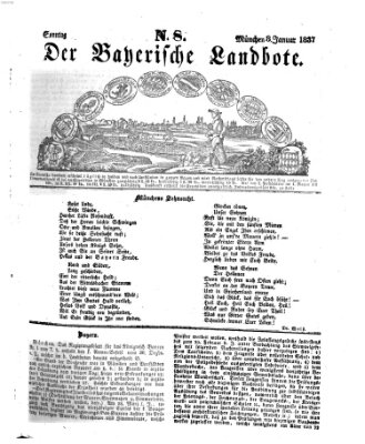 Der Bayerische Landbote Sonntag 8. Januar 1837