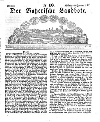 Der Bayerische Landbote Montag 16. Januar 1837