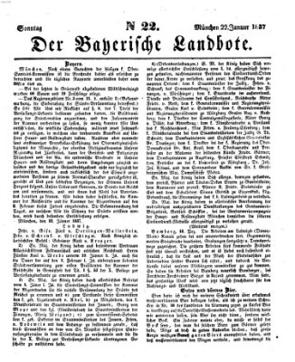 Der Bayerische Landbote Sonntag 22. Januar 1837