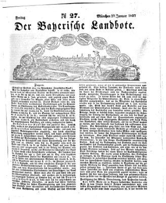 Der Bayerische Landbote Freitag 27. Januar 1837