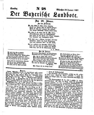 Der Bayerische Landbote Samstag 28. Januar 1837