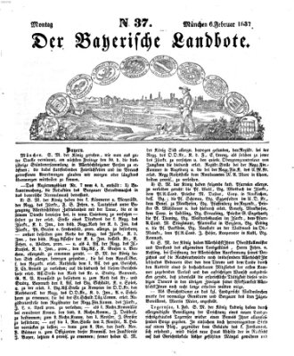 Der Bayerische Landbote Montag 6. Februar 1837