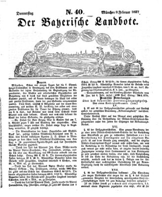 Der Bayerische Landbote Donnerstag 9. Februar 1837