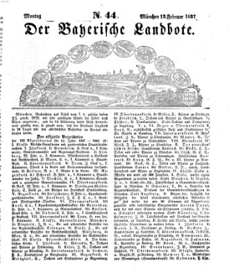 Der Bayerische Landbote Montag 13. Februar 1837