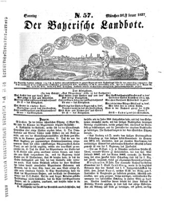 Der Bayerische Landbote Sonntag 26. Februar 1837