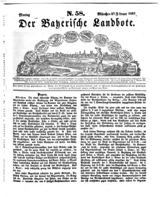 Der Bayerische Landbote Montag 27. Februar 1837