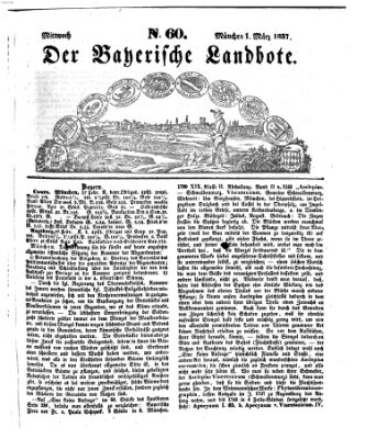 Der Bayerische Landbote Mittwoch 1. März 1837