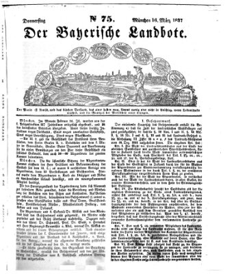 Der Bayerische Landbote Donnerstag 16. März 1837