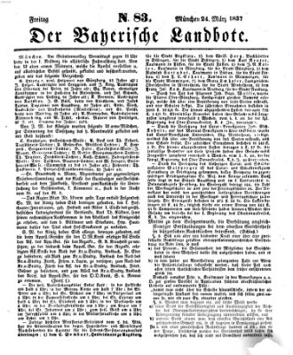 Der Bayerische Landbote Freitag 24. März 1837