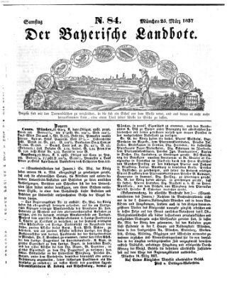 Der Bayerische Landbote Samstag 25. März 1837