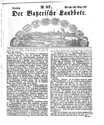 Der Bayerische Landbote Dienstag 28. März 1837