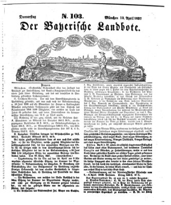 Der Bayerische Landbote Donnerstag 13. April 1837