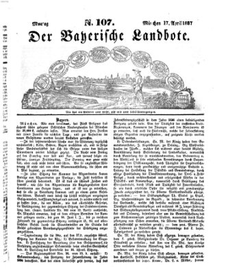 Der Bayerische Landbote Montag 17. April 1837