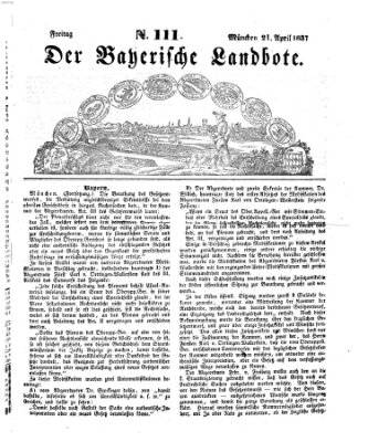 Der Bayerische Landbote Freitag 21. April 1837