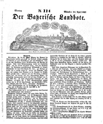 Der Bayerische Landbote Montag 24. April 1837