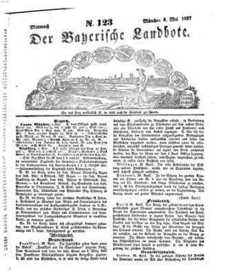 Der Bayerische Landbote Mittwoch 3. Mai 1837