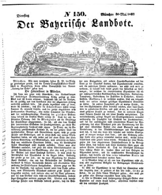 Der Bayerische Landbote Dienstag 30. Mai 1837