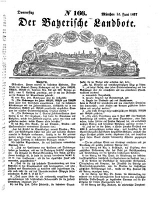 Der Bayerische Landbote Donnerstag 15. Juni 1837