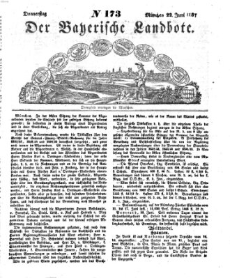 Der Bayerische Landbote Donnerstag 22. Juni 1837