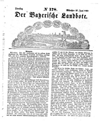 Der Bayerische Landbote Dienstag 27. Juni 1837