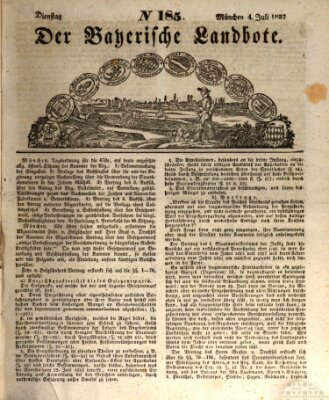 Der Bayerische Landbote Dienstag 4. Juli 1837