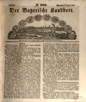 Der Bayerische Landbote Freitag 7. Juli 1837