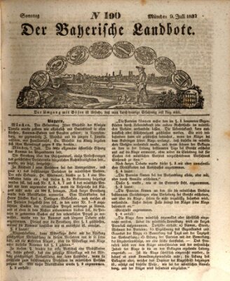 Der Bayerische Landbote Sonntag 9. Juli 1837