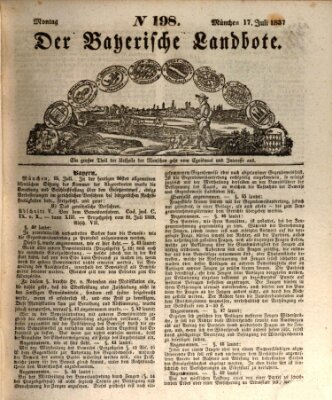 Der Bayerische Landbote Montag 17. Juli 1837