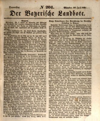 Der Bayerische Landbote Donnerstag 20. Juli 1837