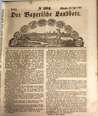 Der Bayerische Landbote Freitag 21. Juli 1837