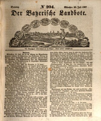 Der Bayerische Landbote Sonntag 23. Juli 1837