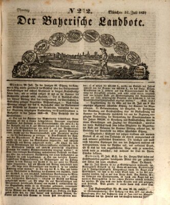 Der Bayerische Landbote Montag 31. Juli 1837