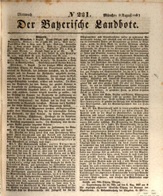 Der Bayerische Landbote Mittwoch 9. August 1837