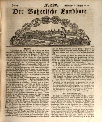 Der Bayerische Landbote Freitag 11. August 1837