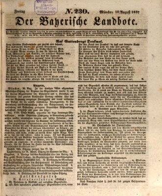 Der Bayerische Landbote Freitag 18. August 1837