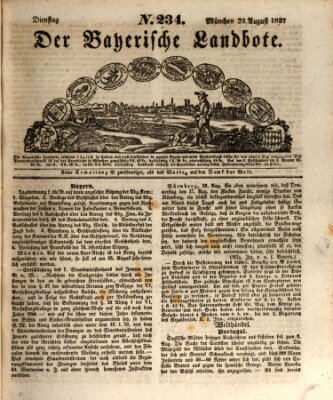 Der Bayerische Landbote Dienstag 22. August 1837