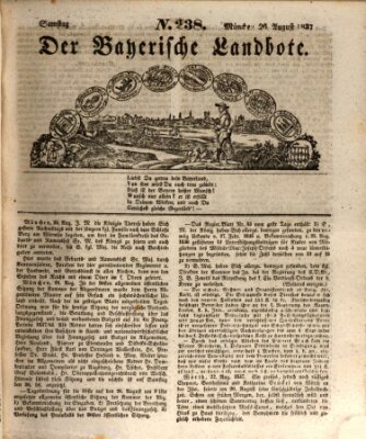 Der Bayerische Landbote Samstag 26. August 1837