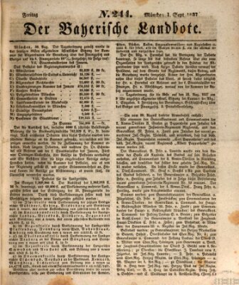 Der Bayerische Landbote Freitag 1. September 1837