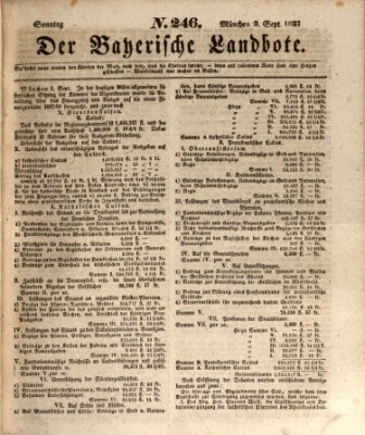 Der Bayerische Landbote Sonntag 3. September 1837