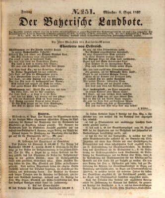 Der Bayerische Landbote Freitag 8. September 1837