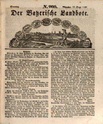 Der Bayerische Landbote Sonntag 17. September 1837