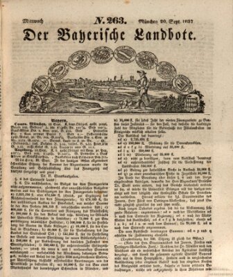 Der Bayerische Landbote Mittwoch 20. September 1837