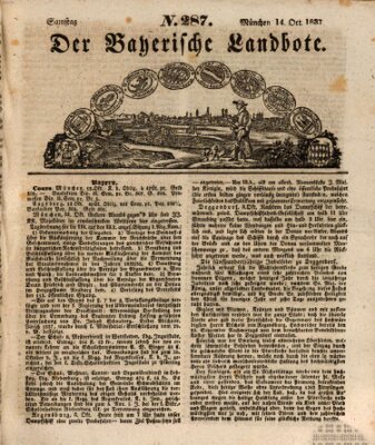 Der Bayerische Landbote Samstag 14. Oktober 1837