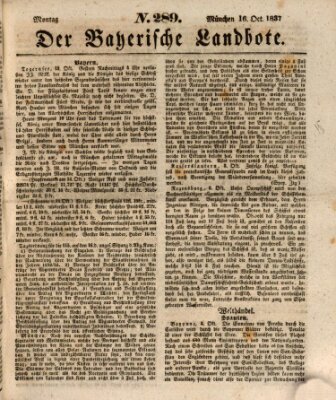 Der Bayerische Landbote Montag 16. Oktober 1837